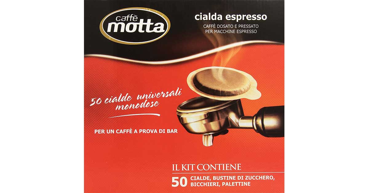 Al momento stai visualizzando Cialde di carta monodose Caffè Motta, pacco da 50 cialde